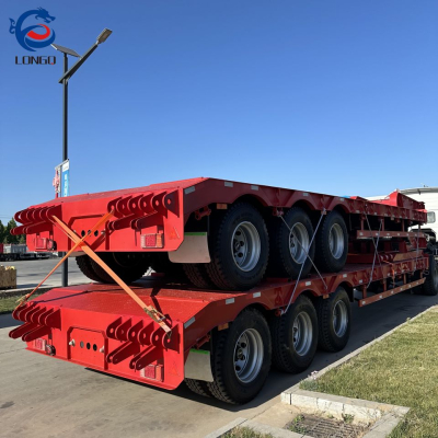 รถพ่วงเตียงต่ำคอห่านไฮดรอลิก 3 เพลา