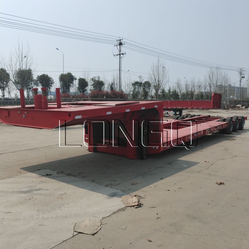 รถพ่วงเตียงต่ำไฮดรอลิก รถพ่วงเตียงต่ำไฮดรอลิก