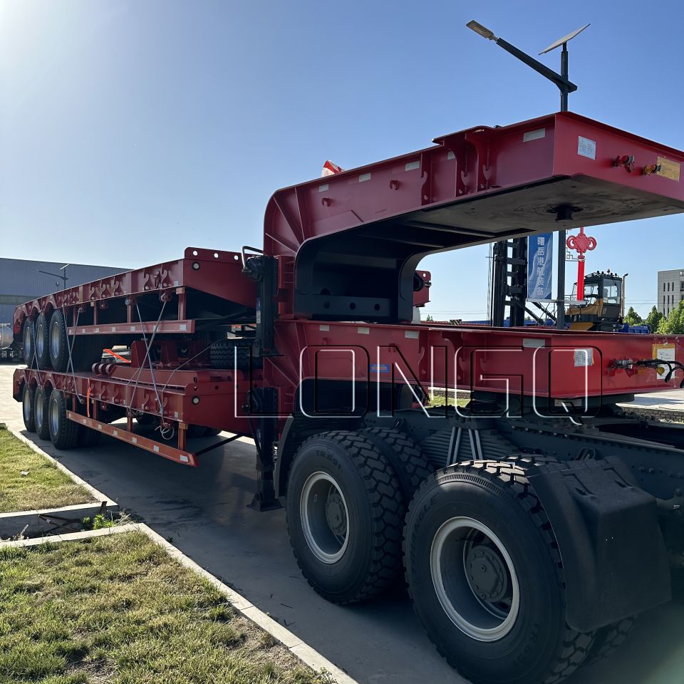 รถพ่วงกึ่งรถบรรทุก Gooseneck Lowboy รถพ่วงกึ่งรถบรรทุก Gooseneck Lowboy