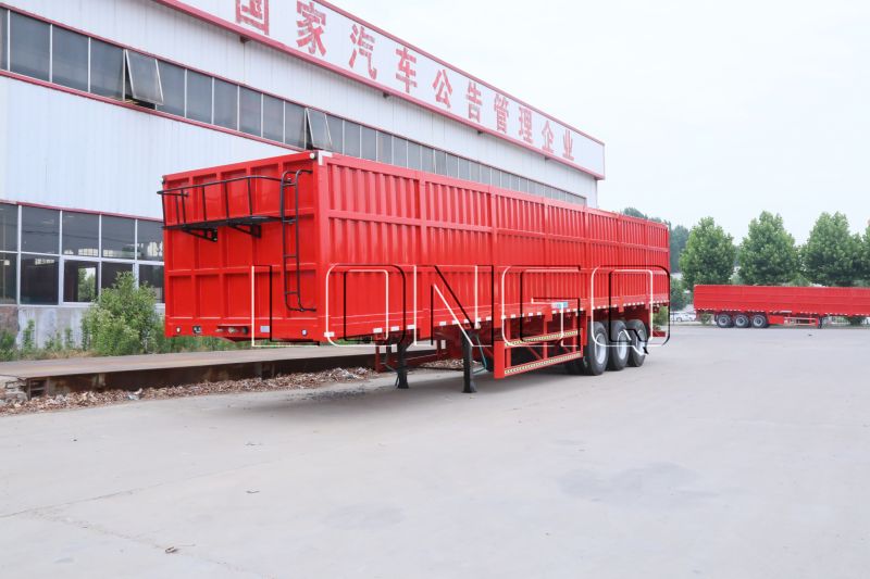 Semi-remorque cargo à clôture latérale de type lourd Semi-remorque cargo à clôture latérale de type lourd