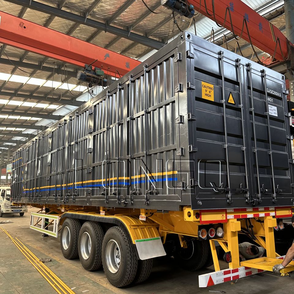 รถกึ่งพ่วงบรรทุกด้านข้างโครงโครงกระดูก รถกึ่งพ่วงบรรทุกด้านข้างโครงโครงกระดูก