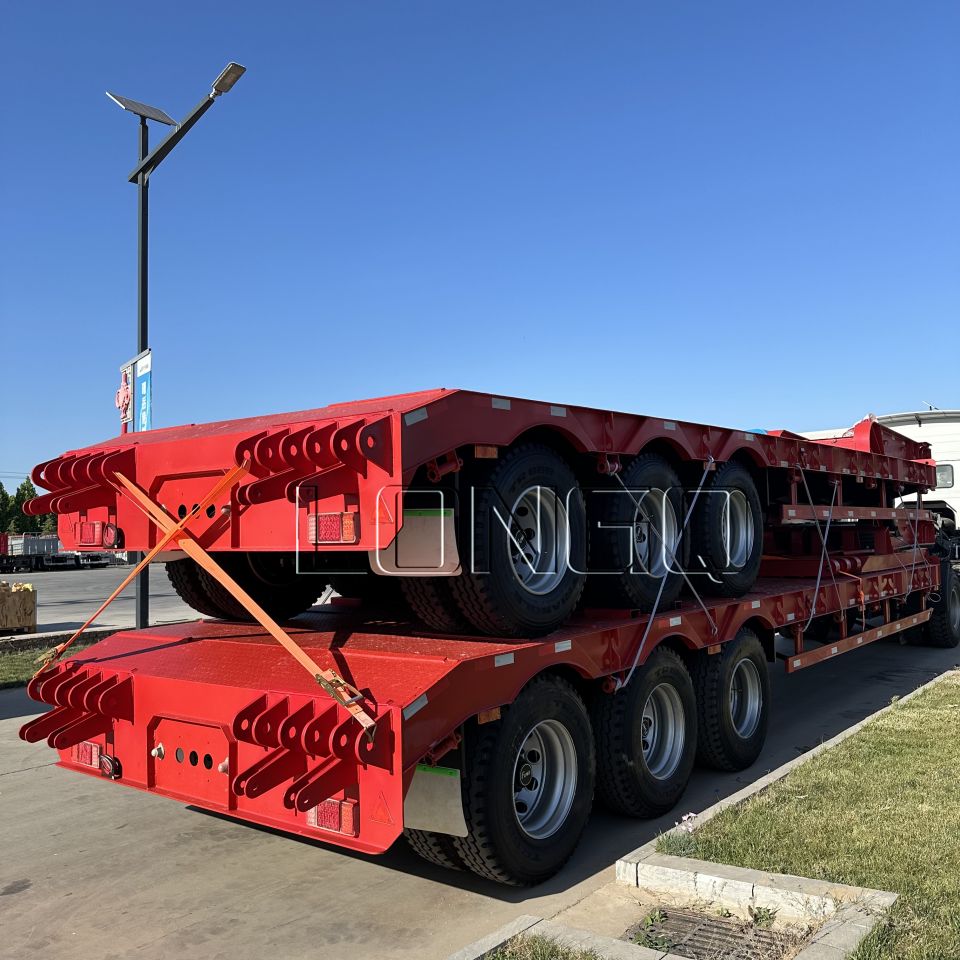รถพ่วงกึ่งรถบรรทุก Gooseneck Lowboy รถพ่วงกึ่งรถบรรทุก Gooseneck Lowboy
