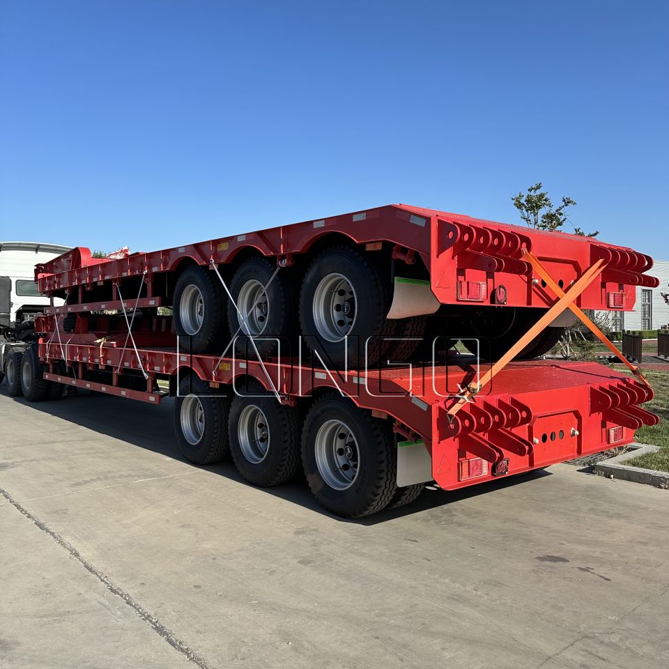 รถพ่วงกึ่งรถบรรทุก Gooseneck Lowboy รถพ่วงกึ่งรถบรรทุก Gooseneck Lowboy