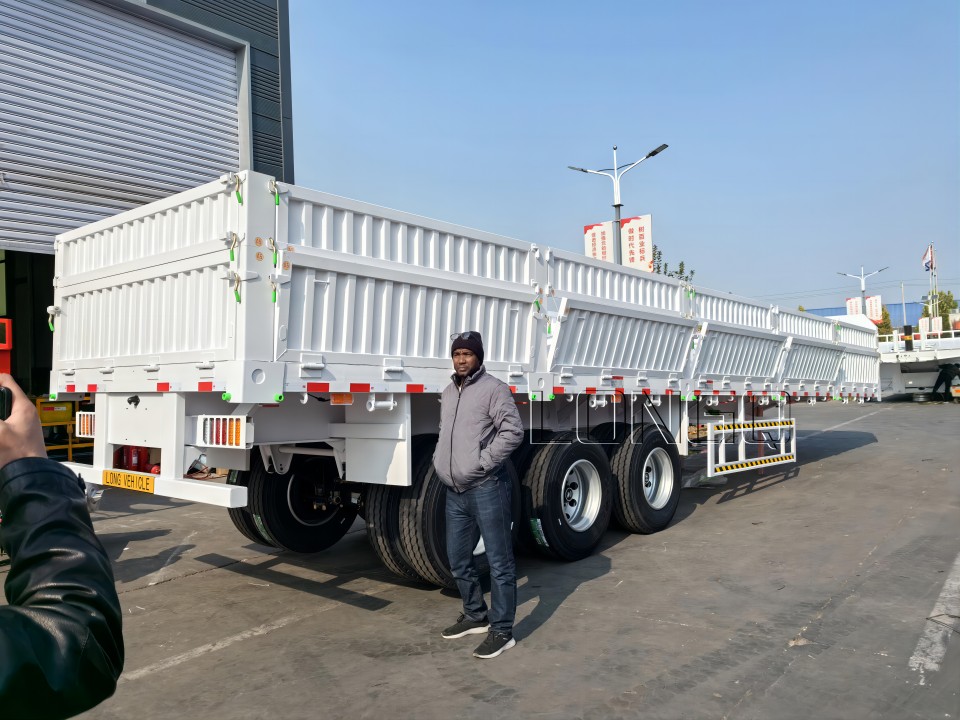 รถพ่วงกึ่งพ่วงผนังด้านข้าง รถพ่วงกึ่งพ่วงผนังด้านข้าง