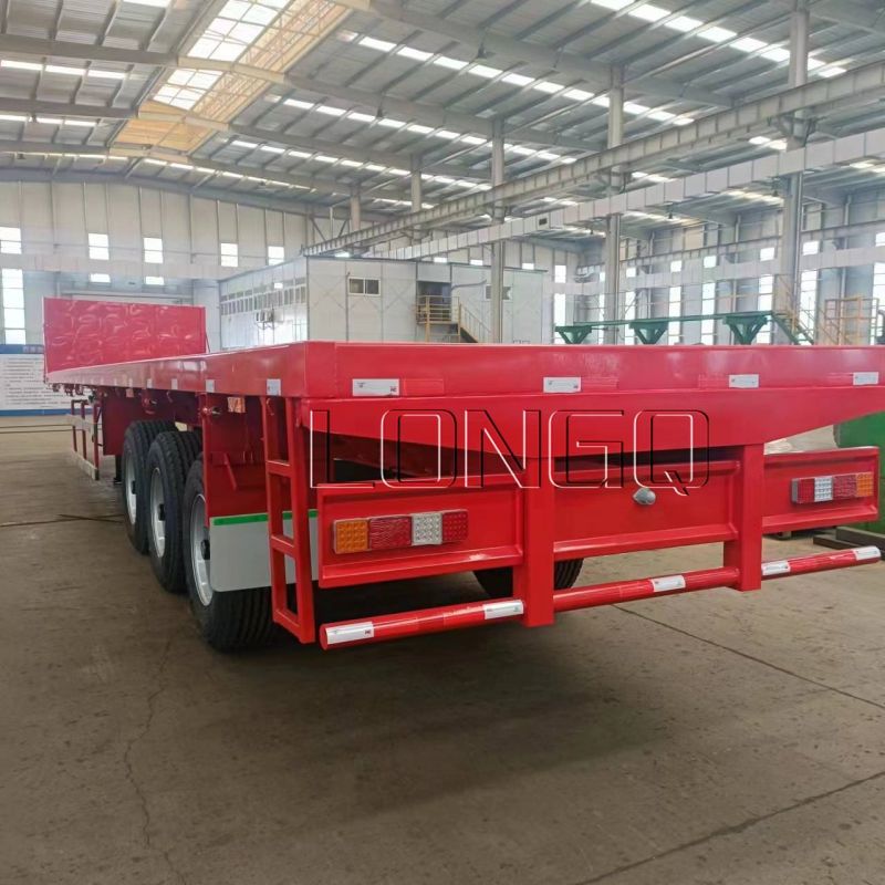 Semi-remorque à plateau de 40 pieds Semi-remorque à plateau de 40 pieds