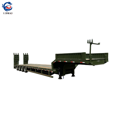 รถพ่วงกึ่งพ่วงต่ำ 4Axle Gooseneck Low Boy