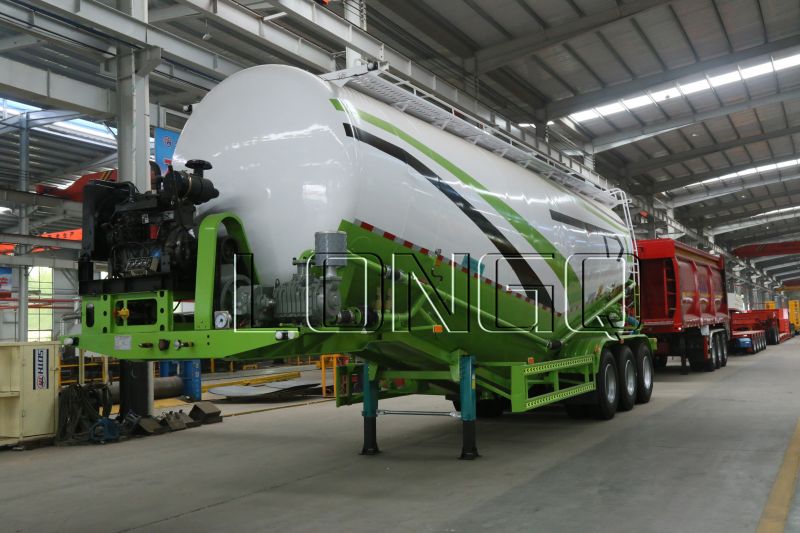 Remorque de camion de transporteur de vrac de ciment Remorque de camion de transporteur de vrac de ciment
