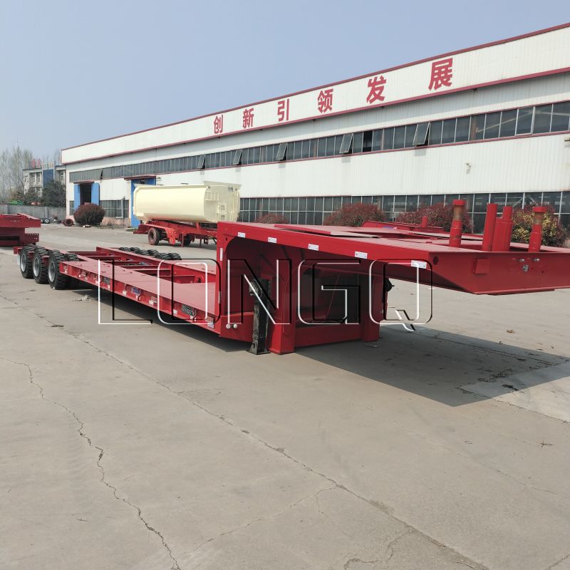 รถพ่วงเตียงต่ำไฮดรอลิก รถพ่วงเตียงต่ำไฮดรอลิก