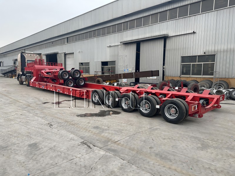 รถพ่วงพื้นต่ำสำหรับการขนส่งอุปกรณ์พลังงานลม รถพ่วงพื้นต่ำสำหรับการขนส่งอุปกรณ์พลังงานลม