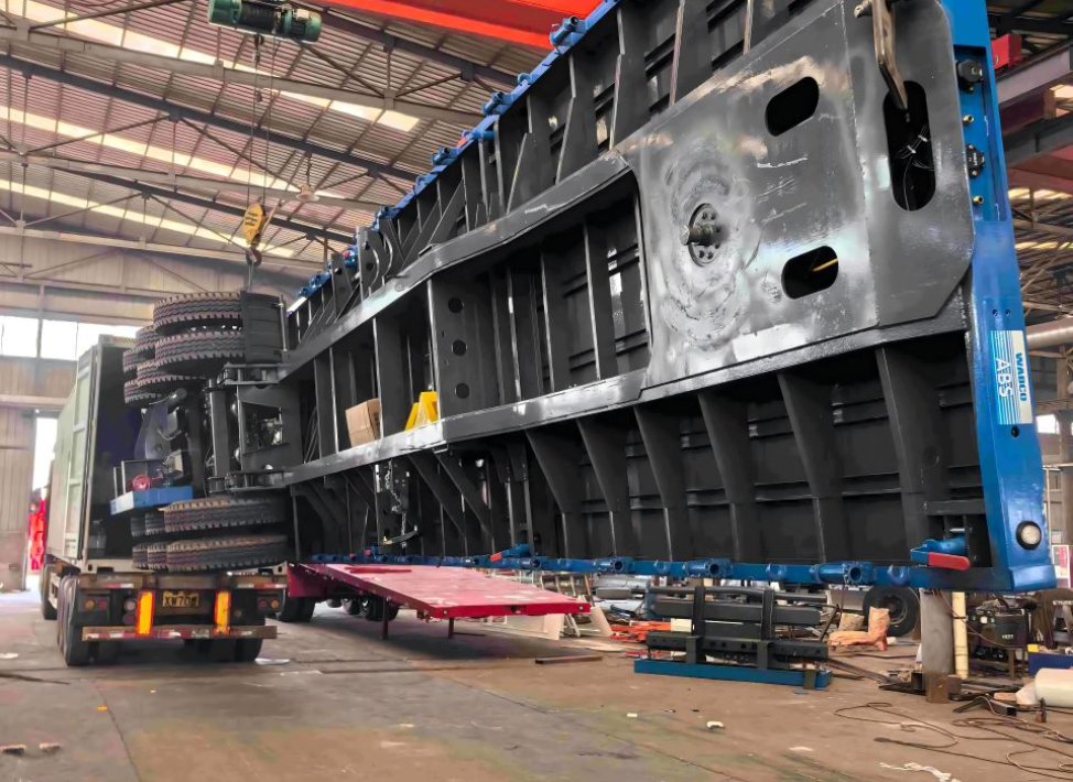 รถพ่วงพื้นเรียบตู้คอนเทนเนอร์