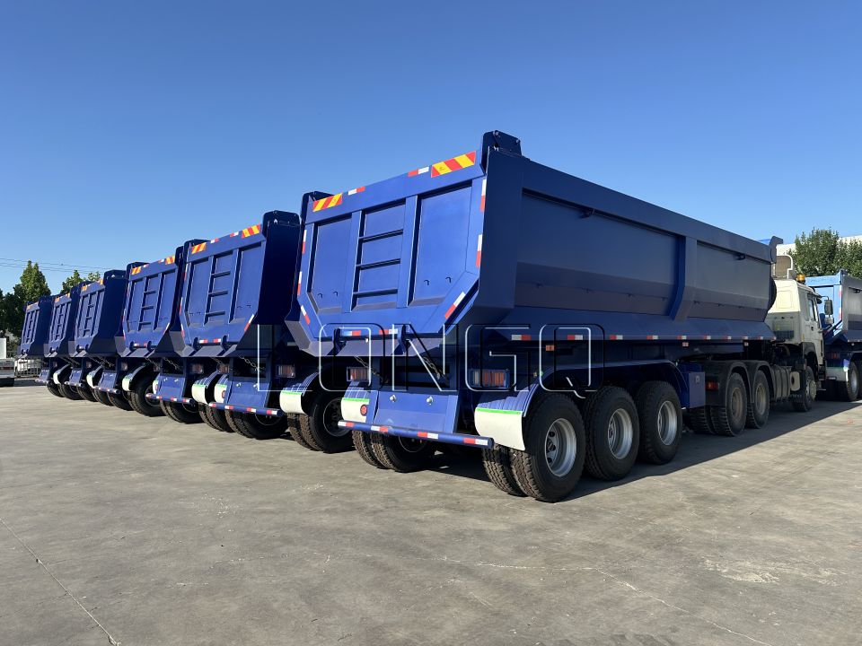 Semi-remorque à benne basculante en forme de U à vendre Semi-remorque à benne basculante en forme de U à vendre