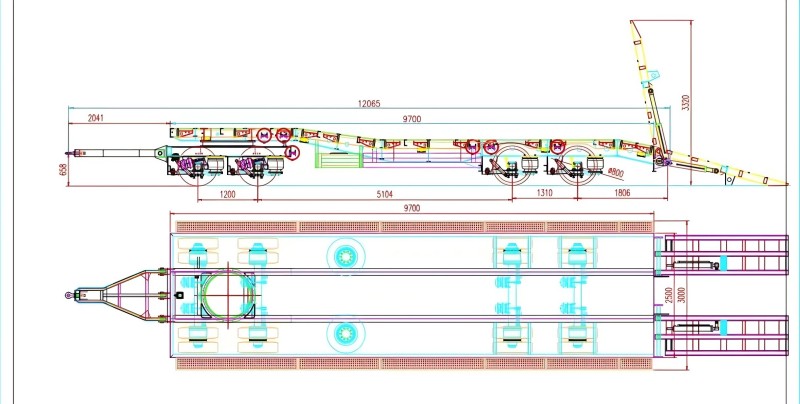 Remorque à barre d'attelage surbaissée Remorque à barre d'attelage surbaissée