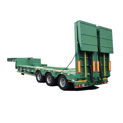 รถพ่วงเตียงต่ำพร้อมทางลาด