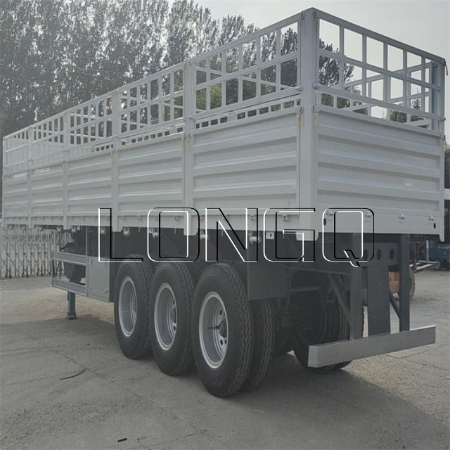 รถกึ่งพ่วงบรรทุกสินค้ารั้ว 3 เพลา รถกึ่งพ่วงบรรทุกสินค้ารั้ว 3 เพลา