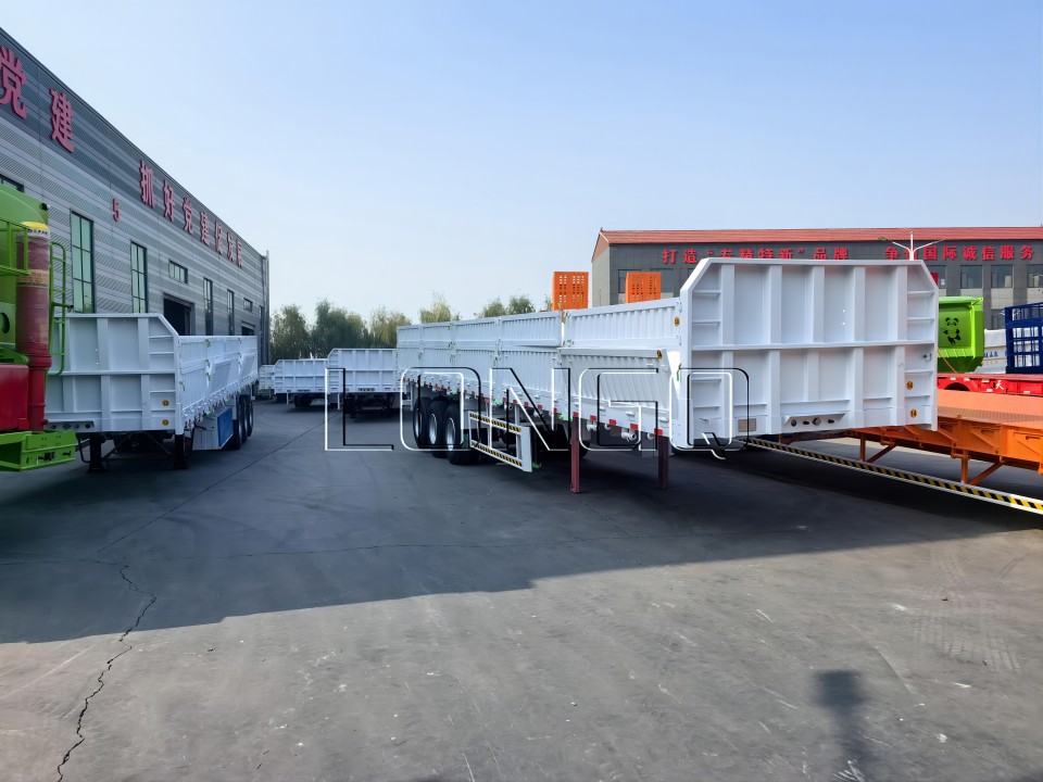 รถพ่วงกึ่งพ่วงผนังด้านข้าง รถพ่วงกึ่งพ่วงผนังด้านข้าง