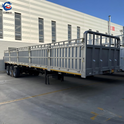 รถกึ่งพ่วงรั้วกำแพงด้านข้าง 3 เพลา